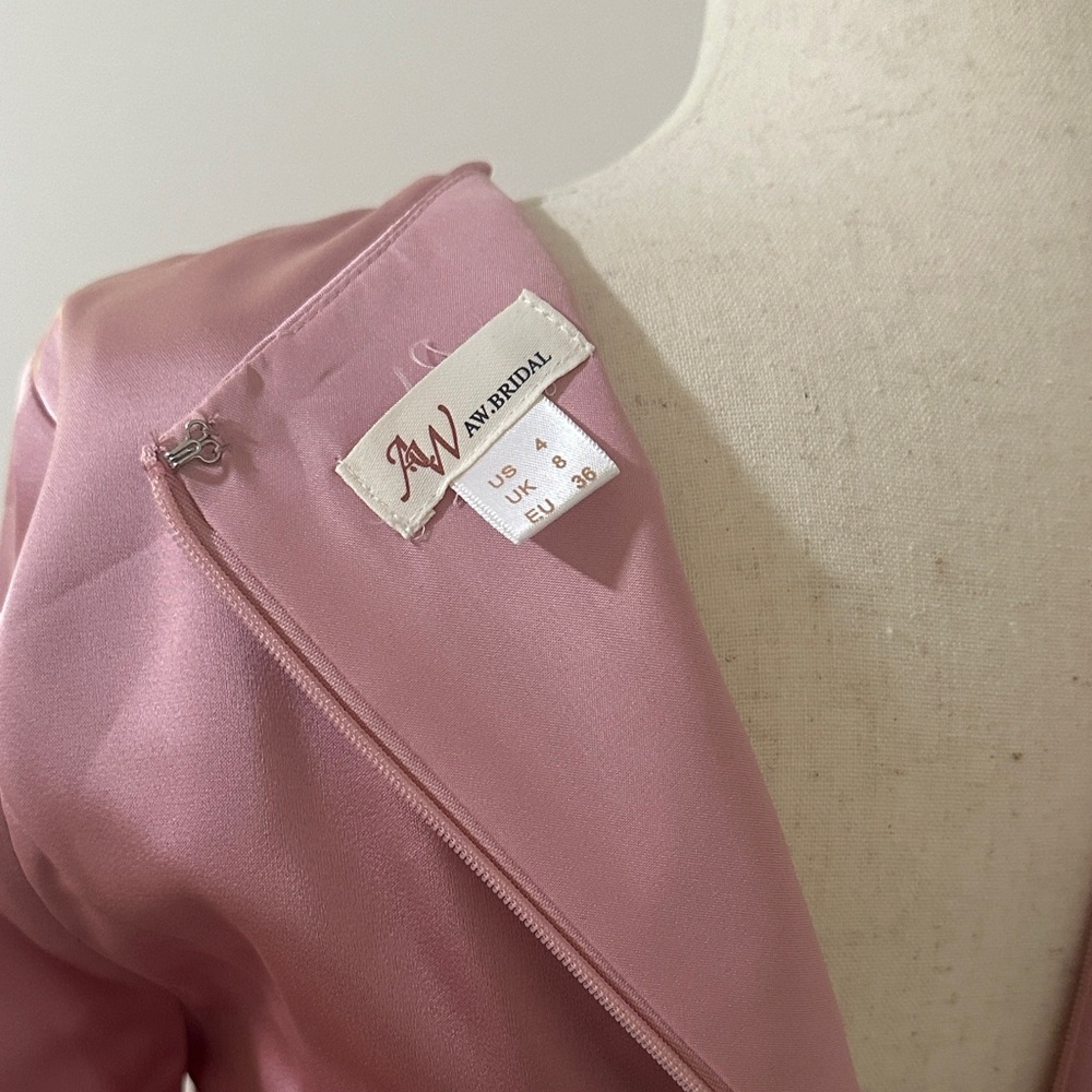 Sophisticated Long Sleeve Pink Dress - Picture 2 of 4